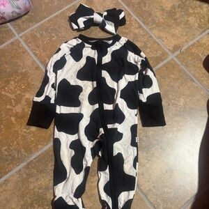 Little Sleepies Moo Crew Zippy & Bow